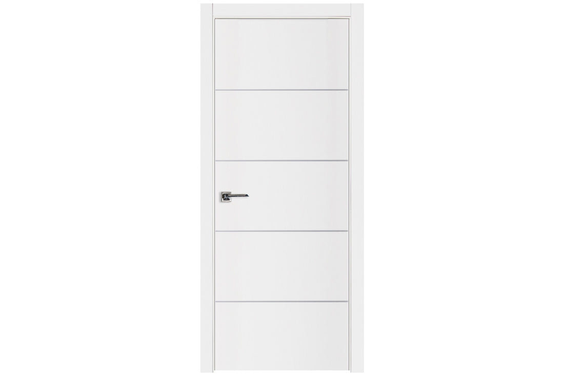 Nova Glam G-Pro 010 White Lacquered Enamel Modern Interior Door - Single Door