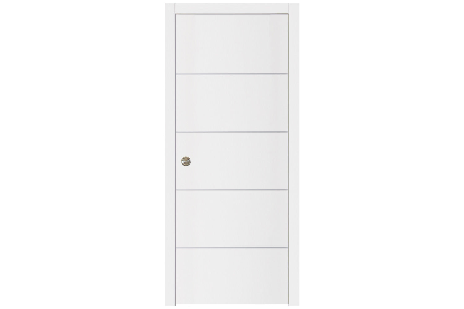 Nova Glam G-Pro 010 White Lacquered Enamel Modern Interior Door - Single Pocket Door