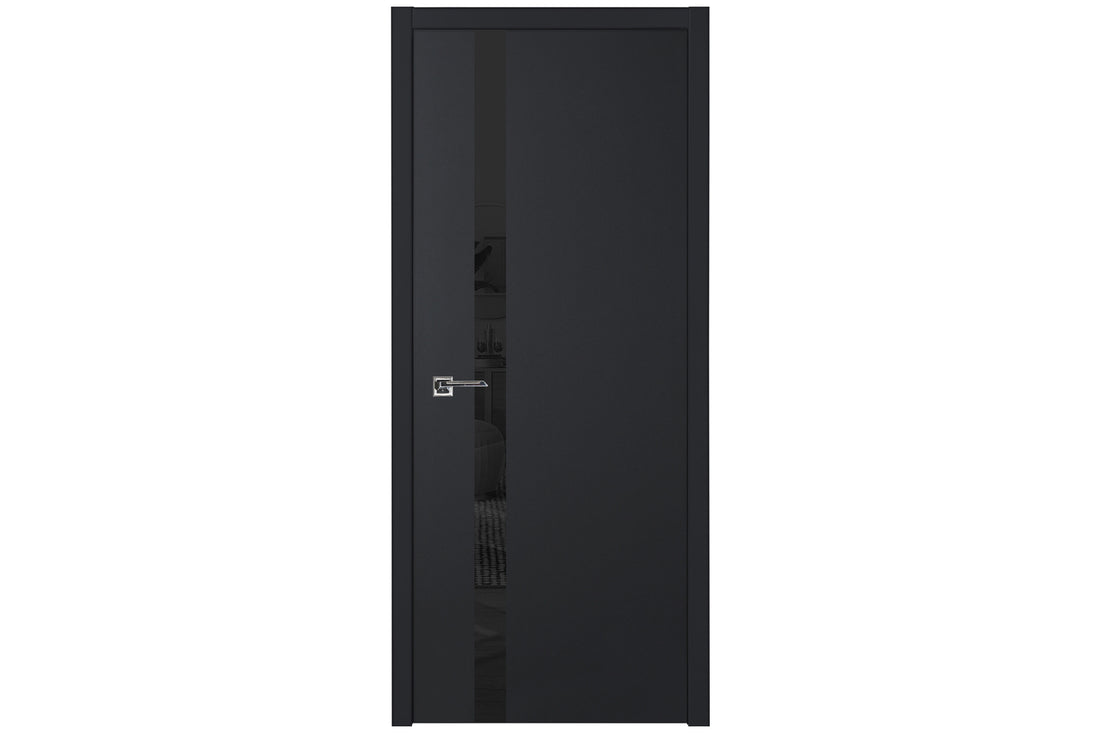 Nova Glam G-Pro 1G Soft Black Laminated Modern Interior Door - Single Door