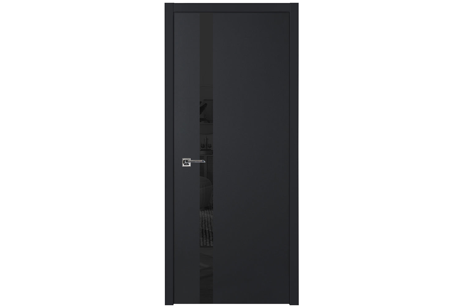 Nova Glam G-Pro 1G Soft Black Laminated Modern Interior Door - Single Door