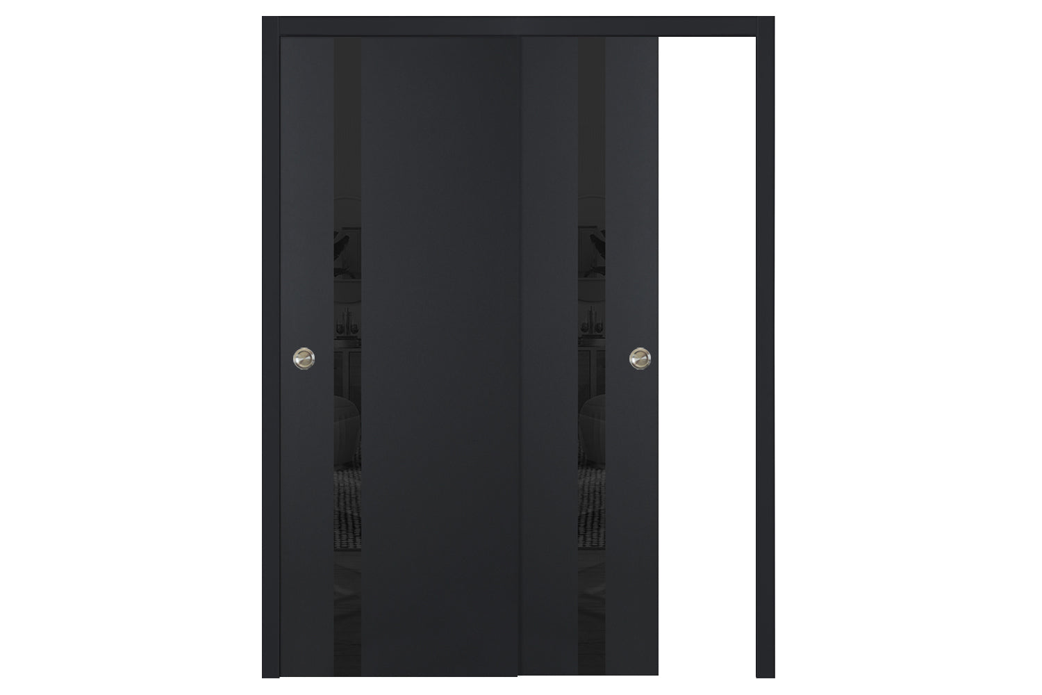 Nova Glam G-Pro 1G Soft Black Laminated Modern Interior Door - Bypass Door