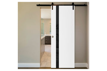 Nova Glam G-Pro 1G Soft White Laminated Modern Interior Barn Door
