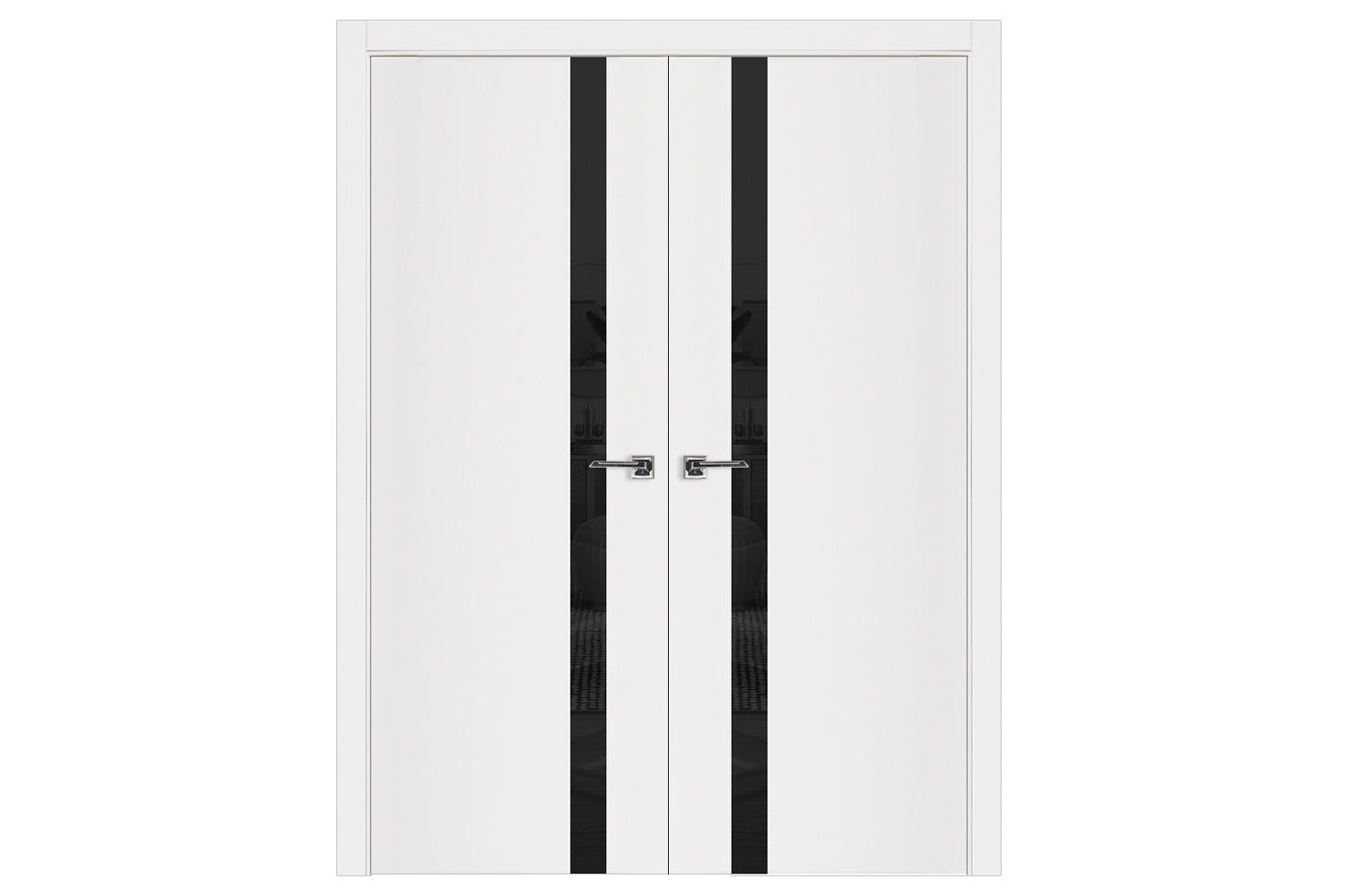 Nova Glam G-Pro 1G Soft White Laminated Modern Interior Door - Double Door