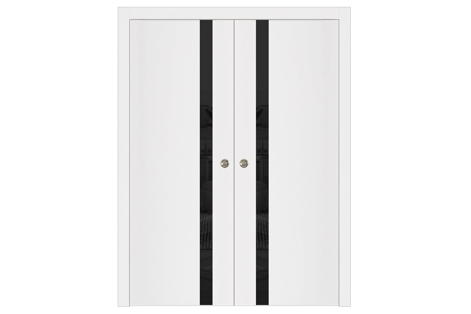 Nova Glam G-Pro 1G Soft White Laminated Modern Interior Door - Double Pocket