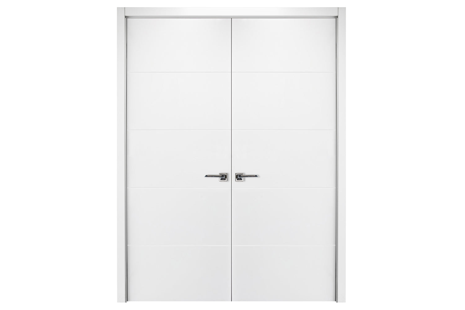 Nova Graffiti Soft White Laminated Modern Interior Double Door