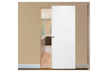 Nova Graffiti Soft White Laminated Modern Interior Magic Sliding Door