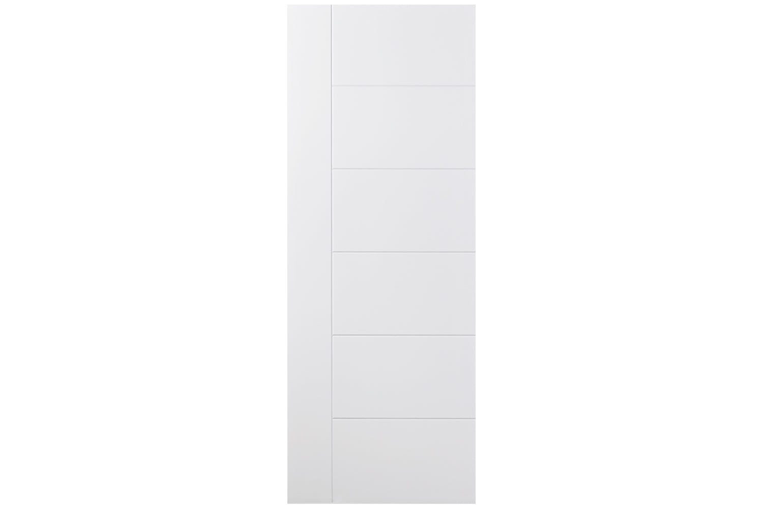 Nova Groove Soft White Laminated Traditional interior Door - Slab