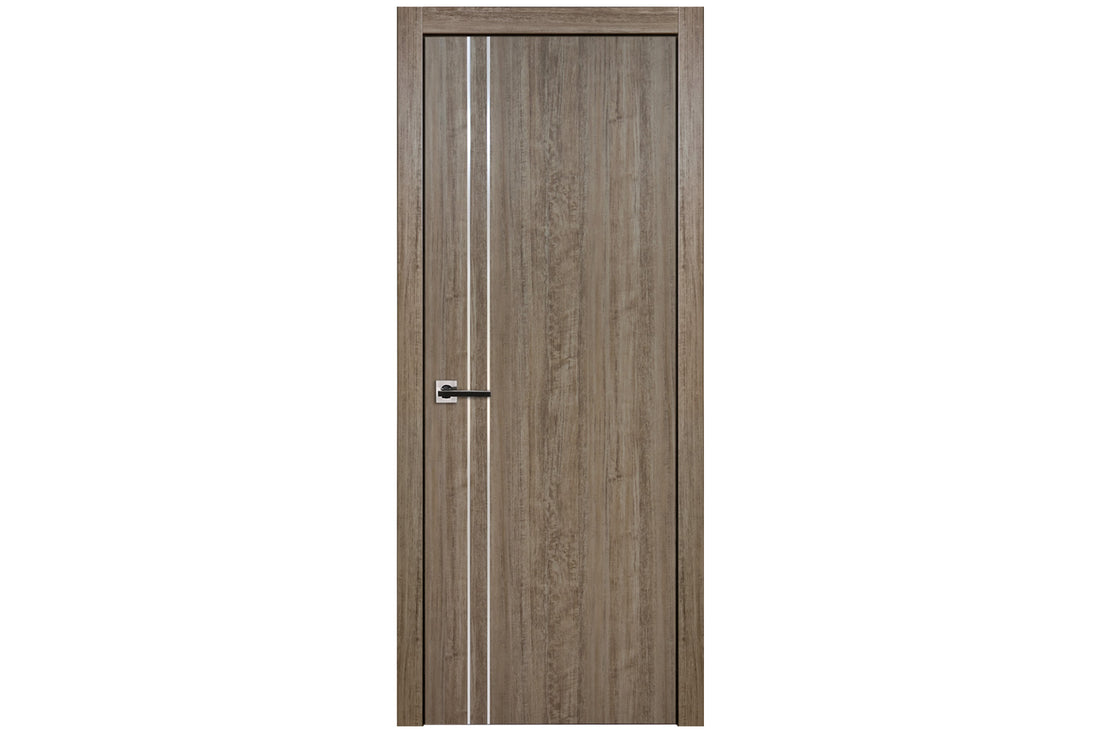 Nova HG002V Dark Aloe Wood Laminated Modern Interior Door - Single Door