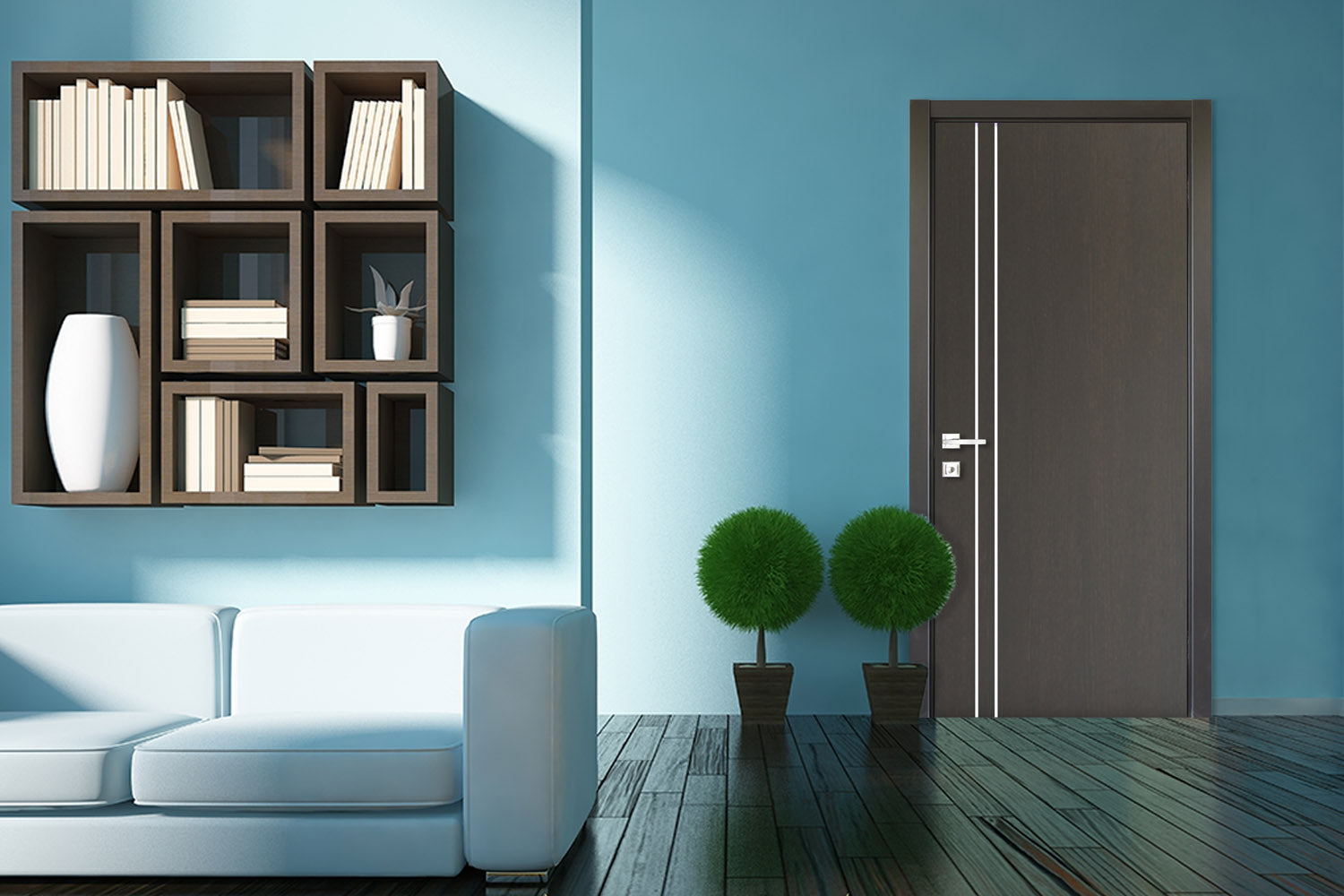 Nova HG-002V Japan Oak Laminated Modern Interior Door