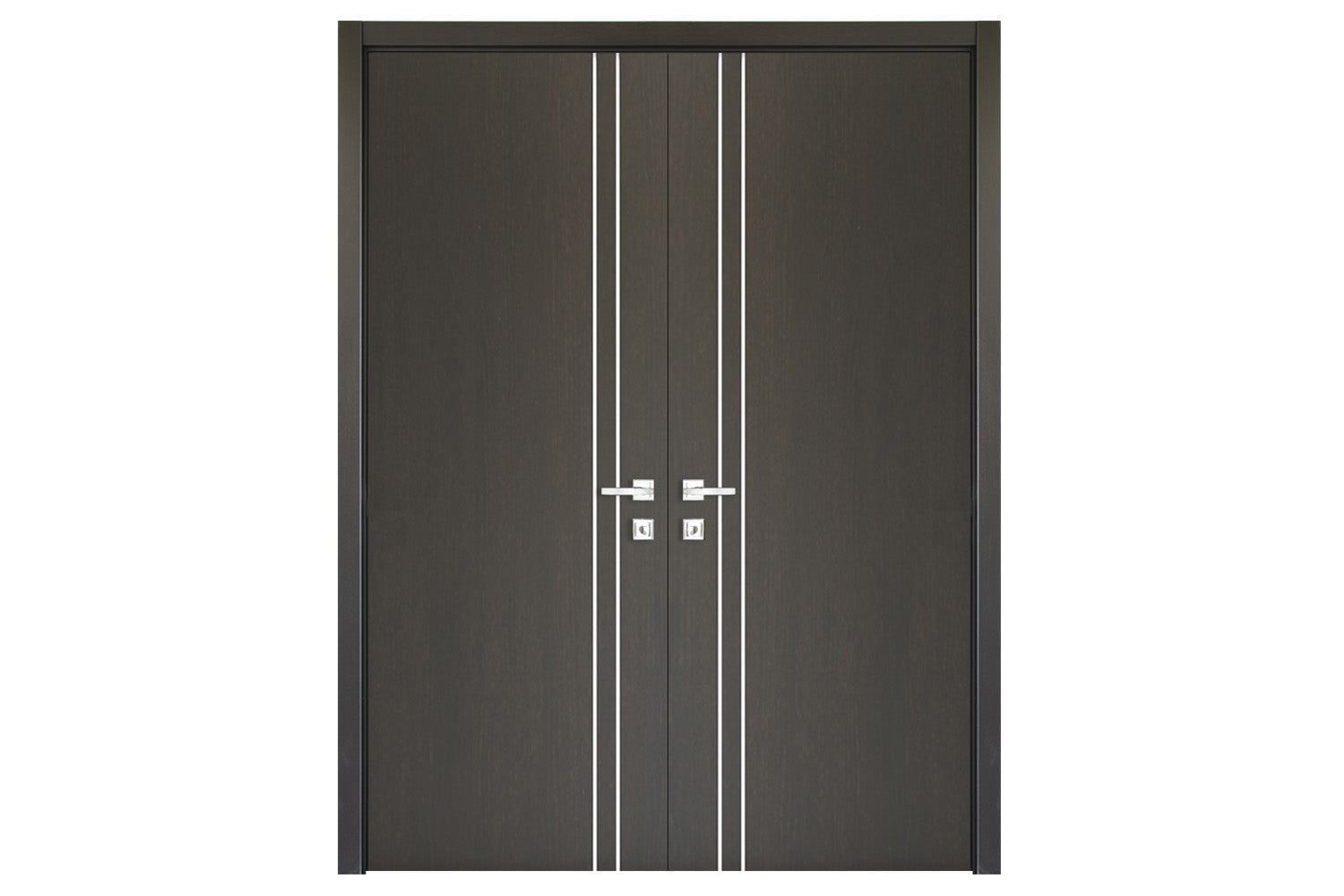 Nova HG-002V Japan Oak Laminated Modern Interior Door - Double Door