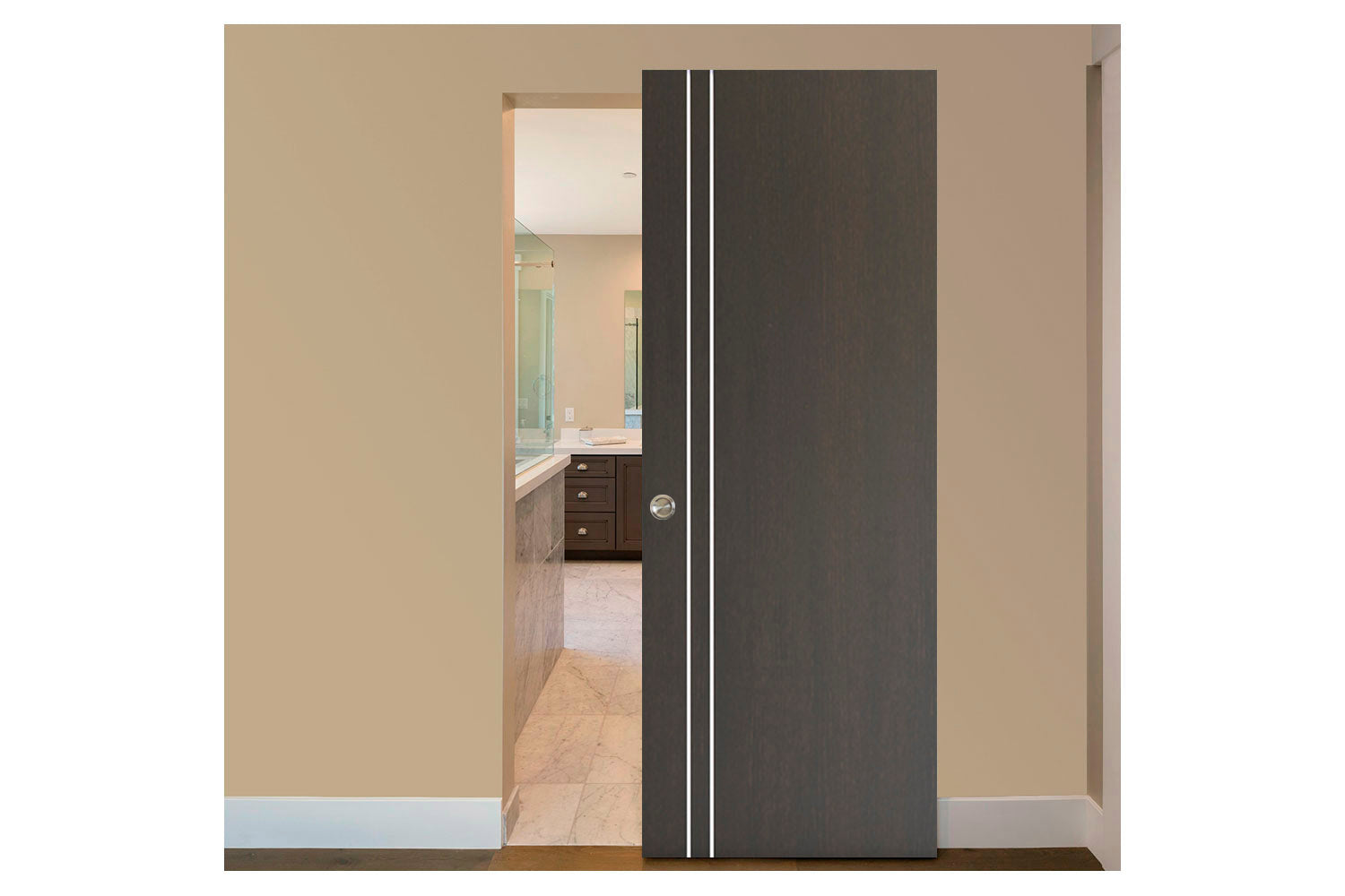 Nova HG-002V Japan Oak Laminated Modern Interior Magic Sliding Door