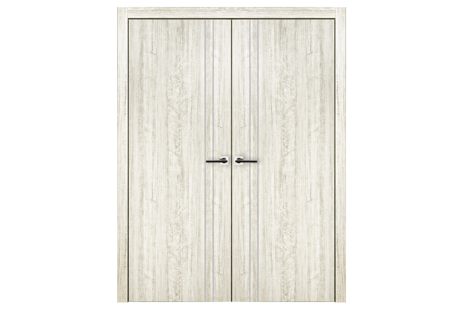 Nova HG-002V Light Aloe Wood Laminated Modern Interior Door - Double Door