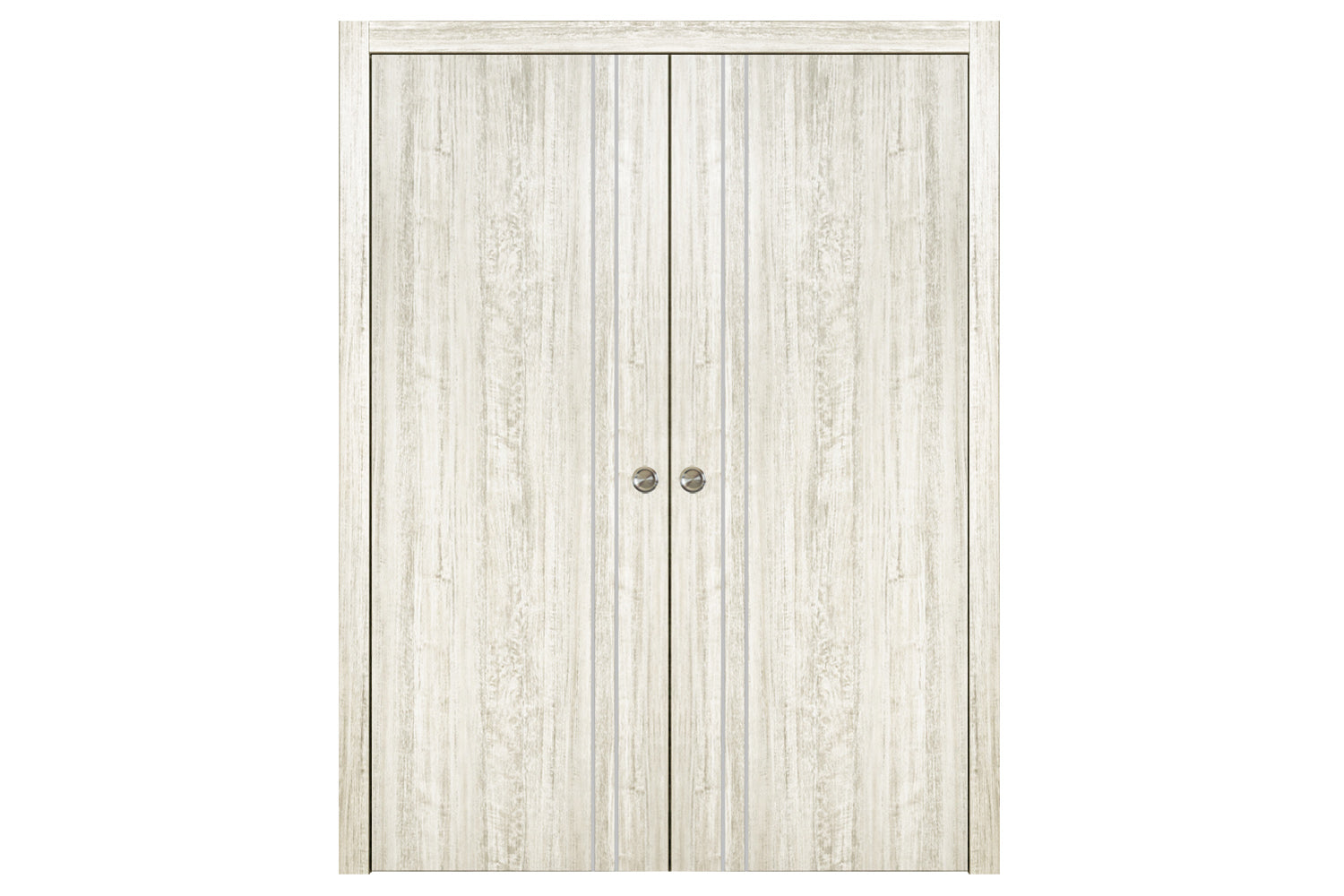 Nova HG-002V Light Aloe Wood Laminated Modern Interior Door - Double Pocket Door