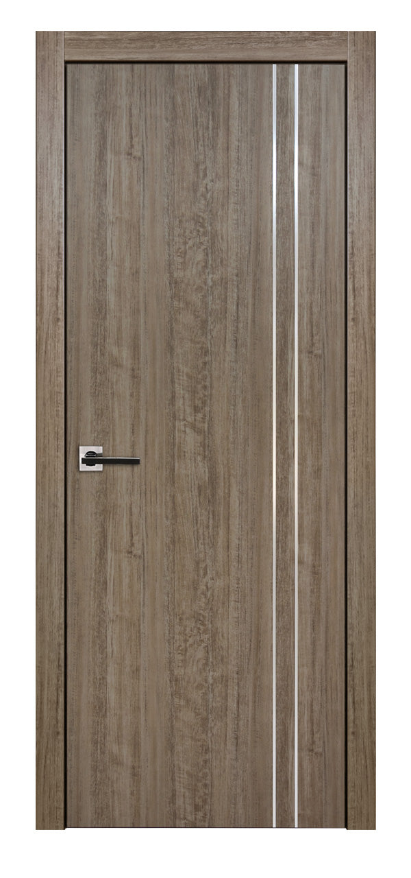 Nova HG-002VR Dark Aloe Wood Laminated Modern Interior Door