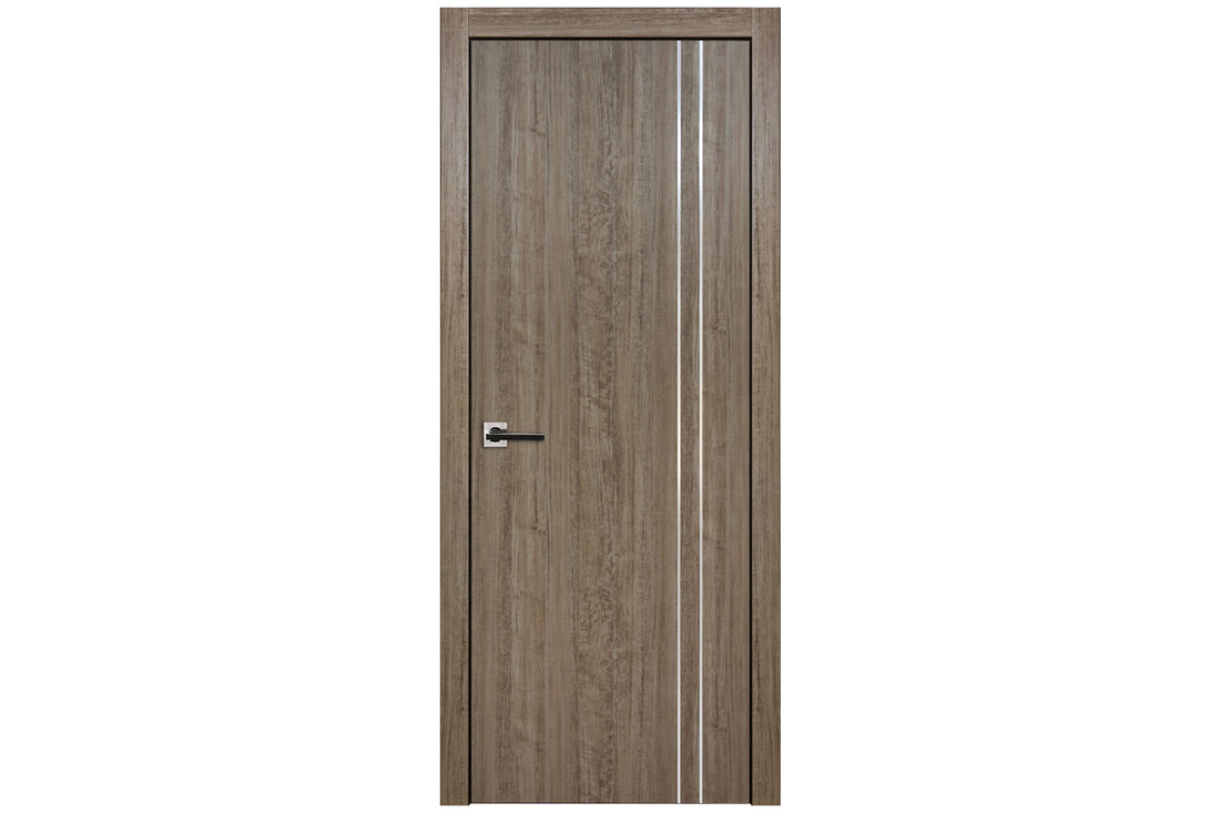 Nova HG-002VR Dark Aloe Wood Laminated Modern Interior Door - Single Door