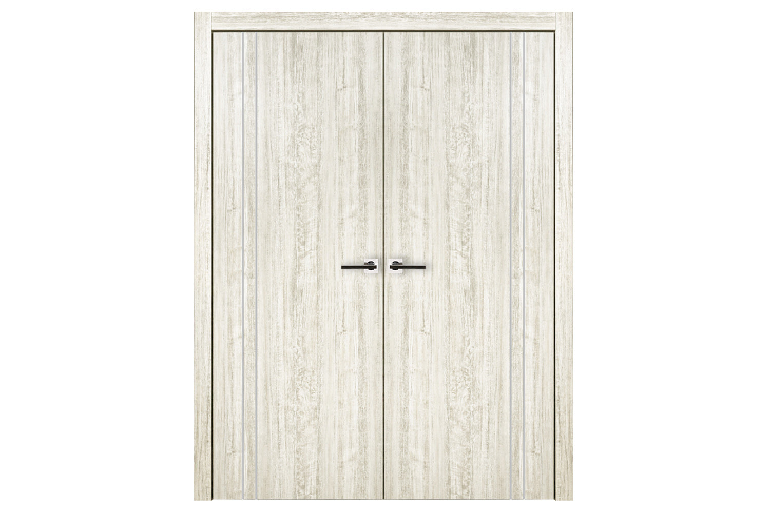 Nova HG-002VR Light Aloe Wood Laminated Modern Interior Door - Double Door