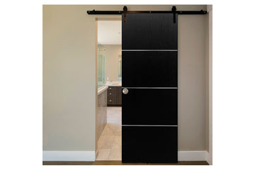 Nova HG-008 Black Ash Laminated Modern Interior Barn Door