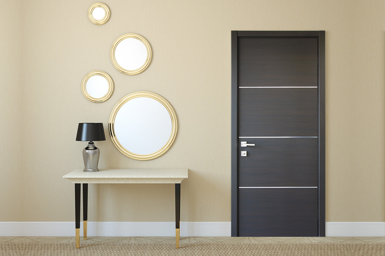 Nova HG-008 Japan Oak Laminated Modern Interior Door