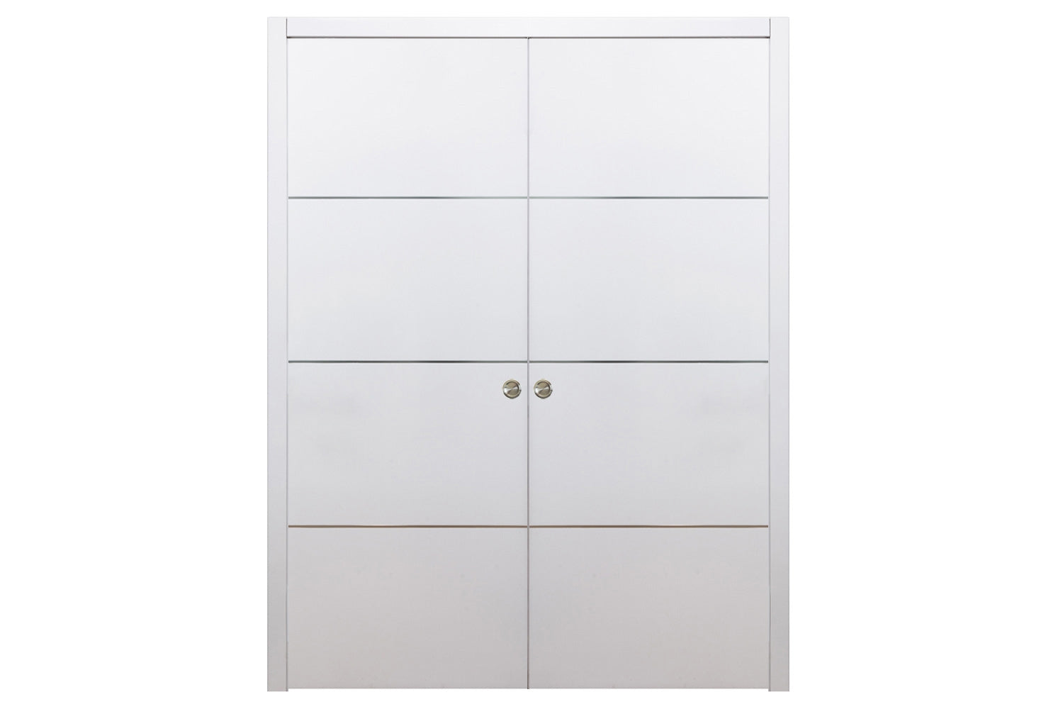 Nova HG-008 White Drawing Laminated Modern Interior Door - Double Pocket Door