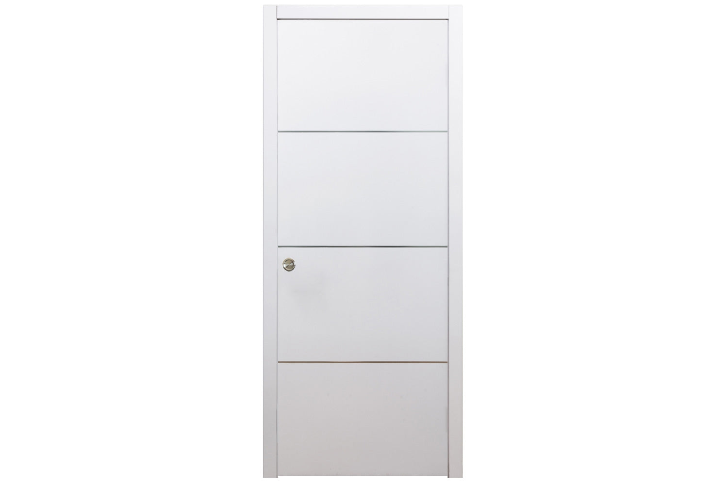 Nova HG-008 White Drawing Laminated Modern Interior Door - Single Pocket Door