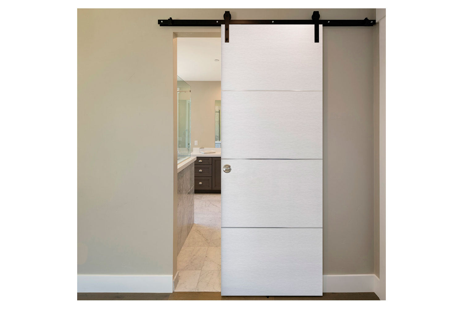 Nova HG-008 White Wenge Laminated Modern Interior Barn Door