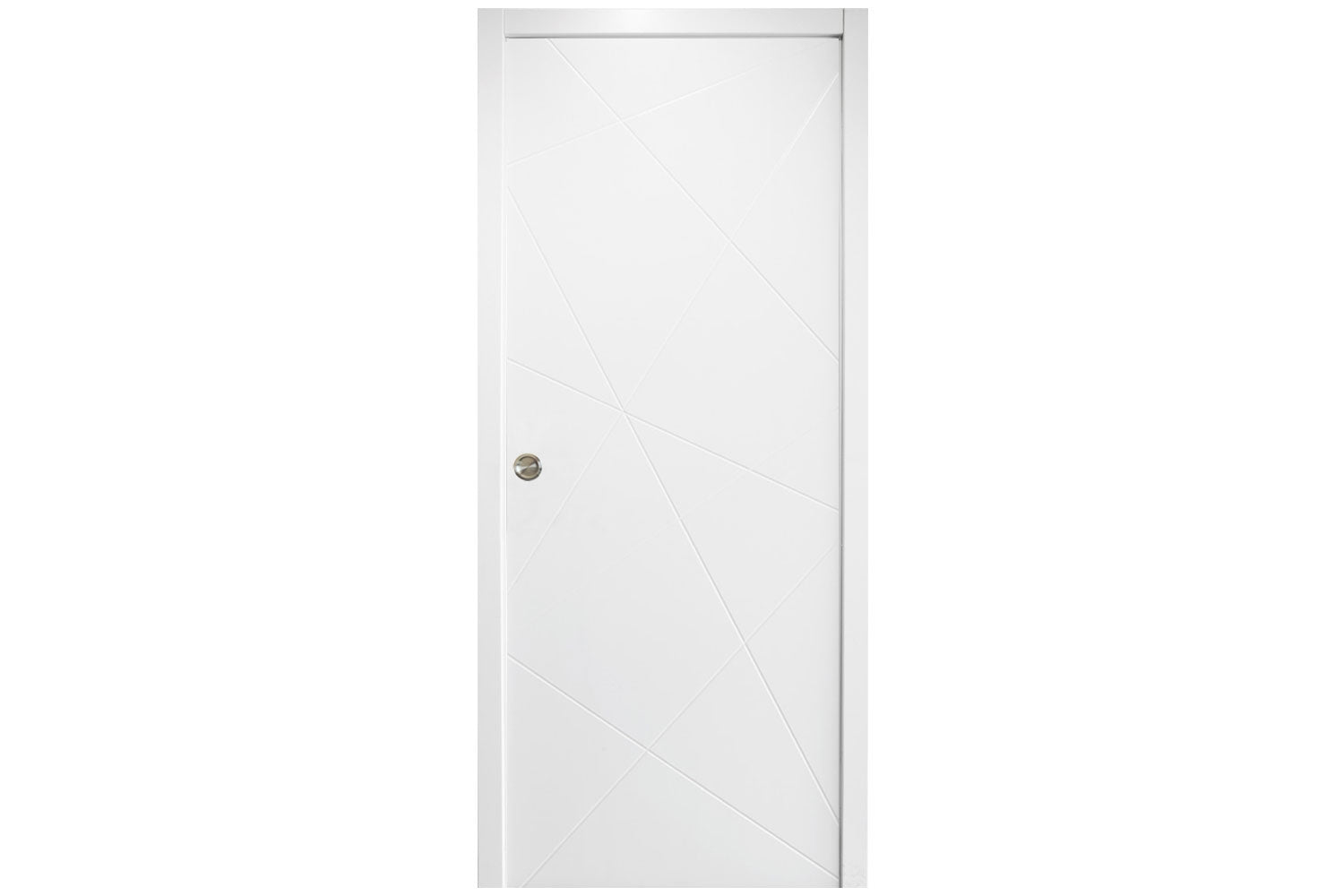 Nova HM-419 Pure White Laminated Modern Interior Door - Single Pocket Door