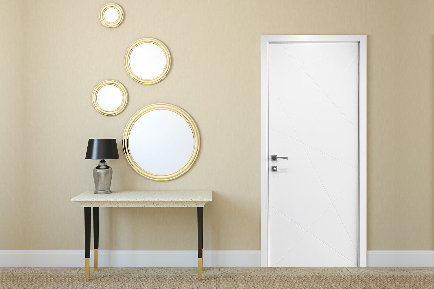 Nova HM-419 Pure White Laminated Modern Interior Door