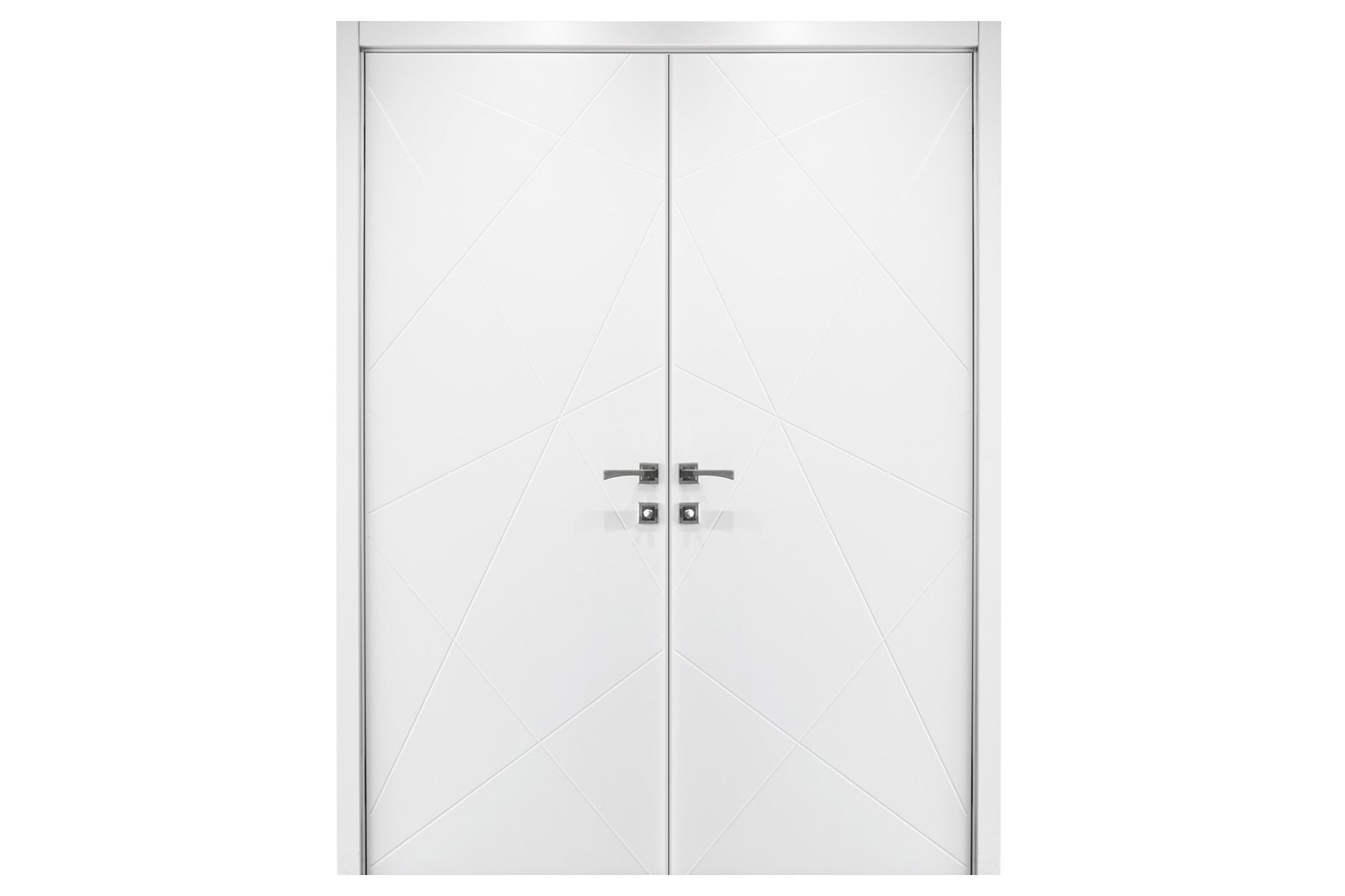 Nova HM-419 Pure White Laminated Modern Interior Door - Double Door