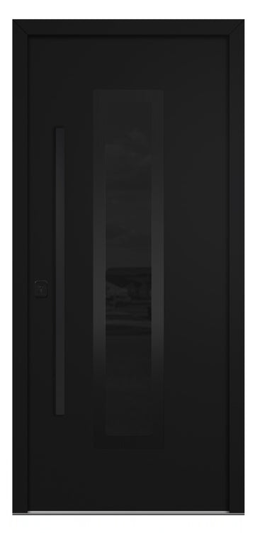 Nova Inox S1 Black Modern Exterior Door with Black Stainless Steel