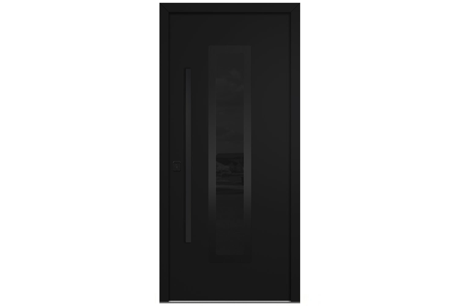 Nova Inox S1 Black Modern Exterior Door with Black Stainless Steel