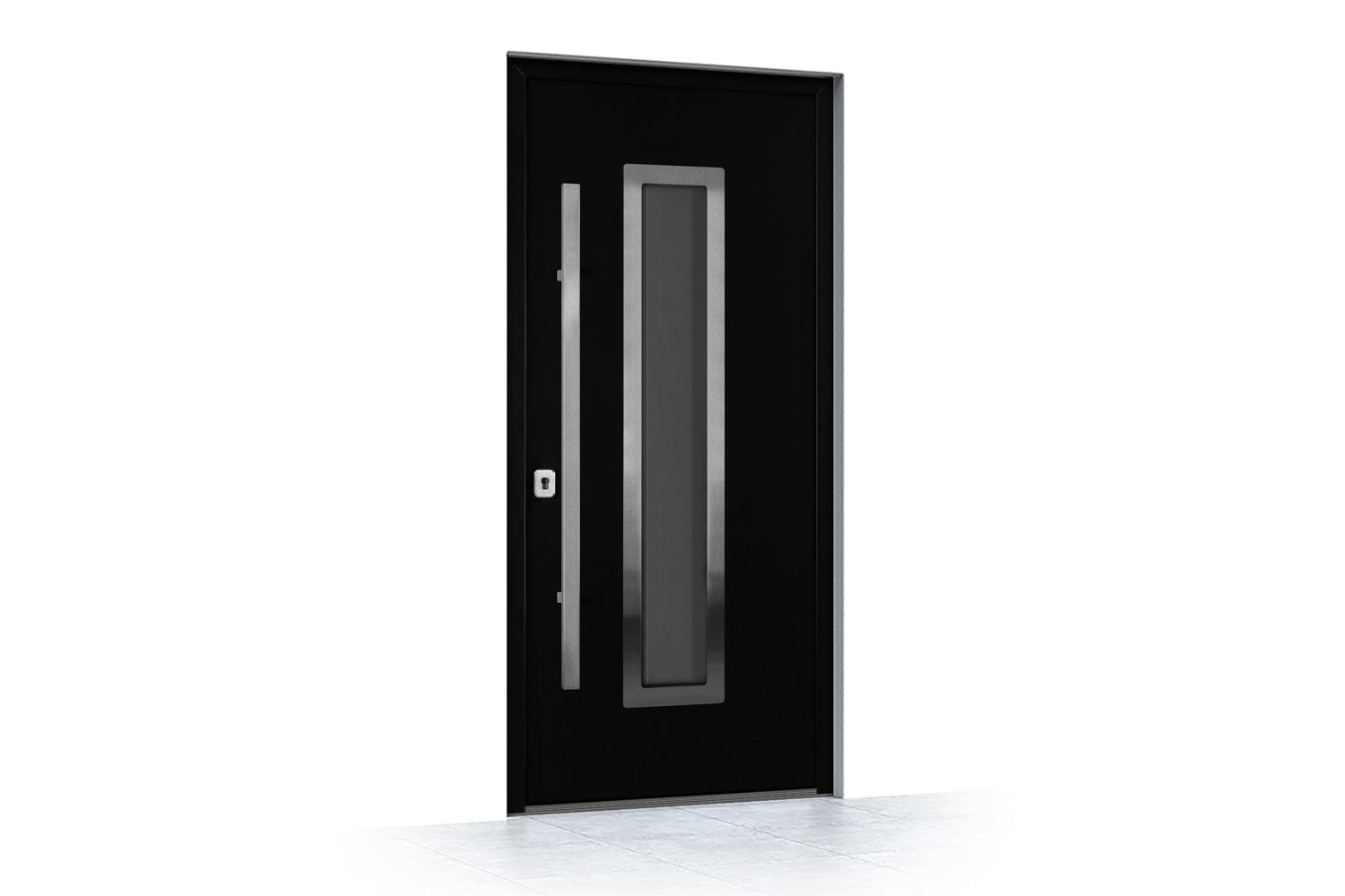 Nova Inox S1 Black Exterior Door - Side View