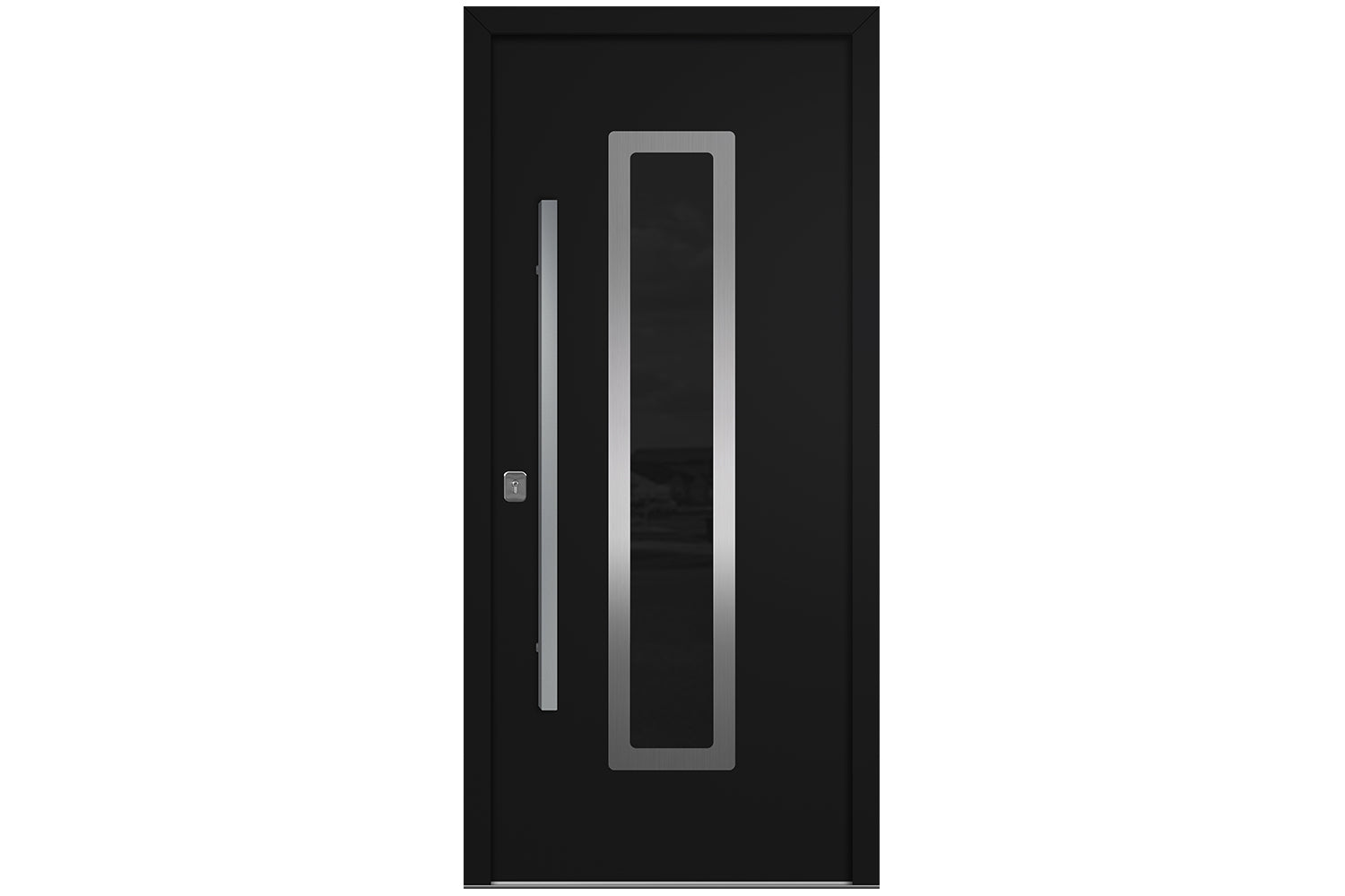 Nova Inox S2 Black Modern Exterior Door Right-in