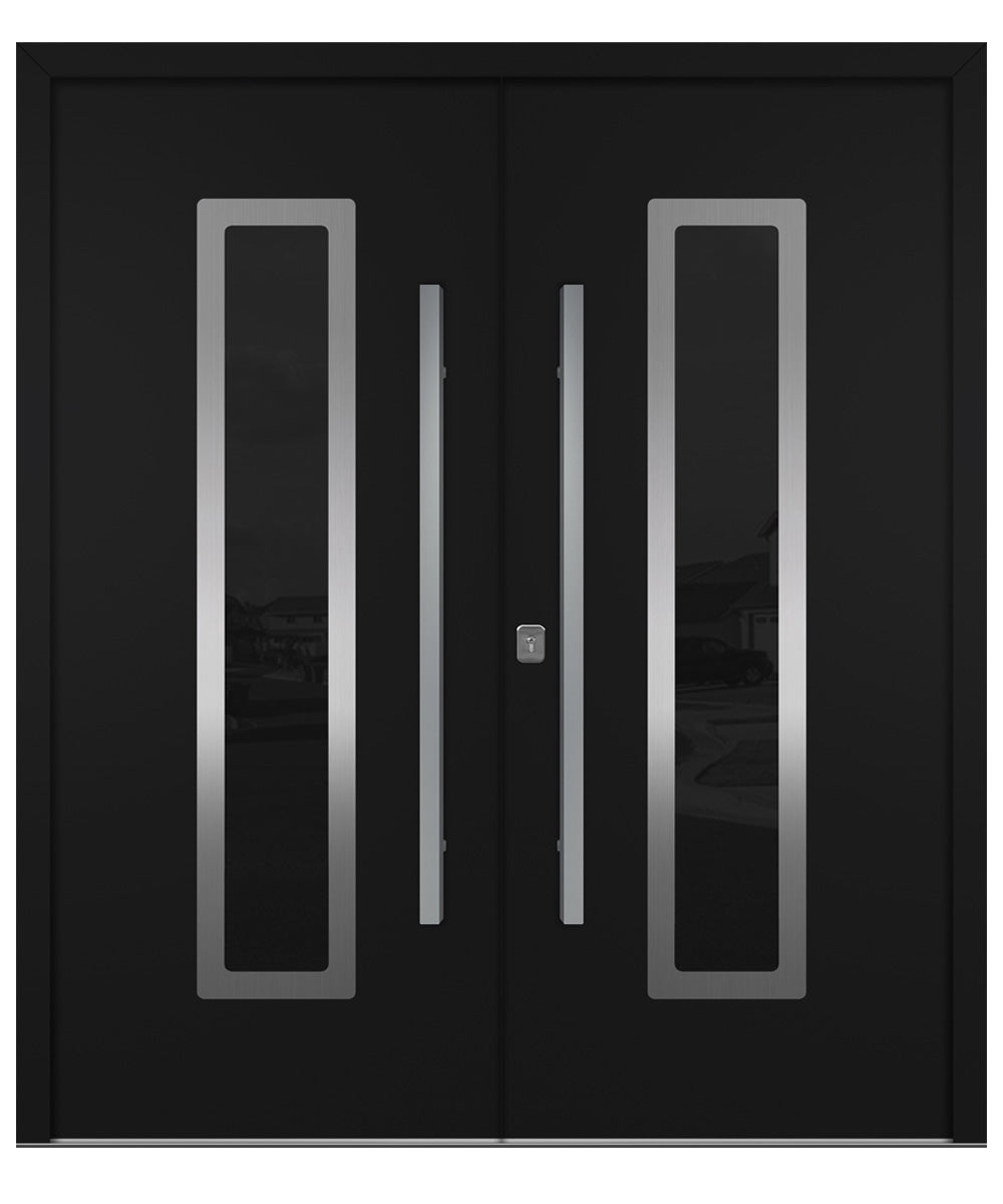 Nova Inox S1 Black Modern Exterior Double Door
