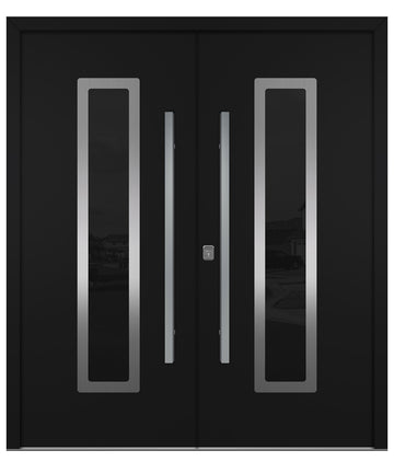 Nova Inox S1 Black Modern Exterior Double Door