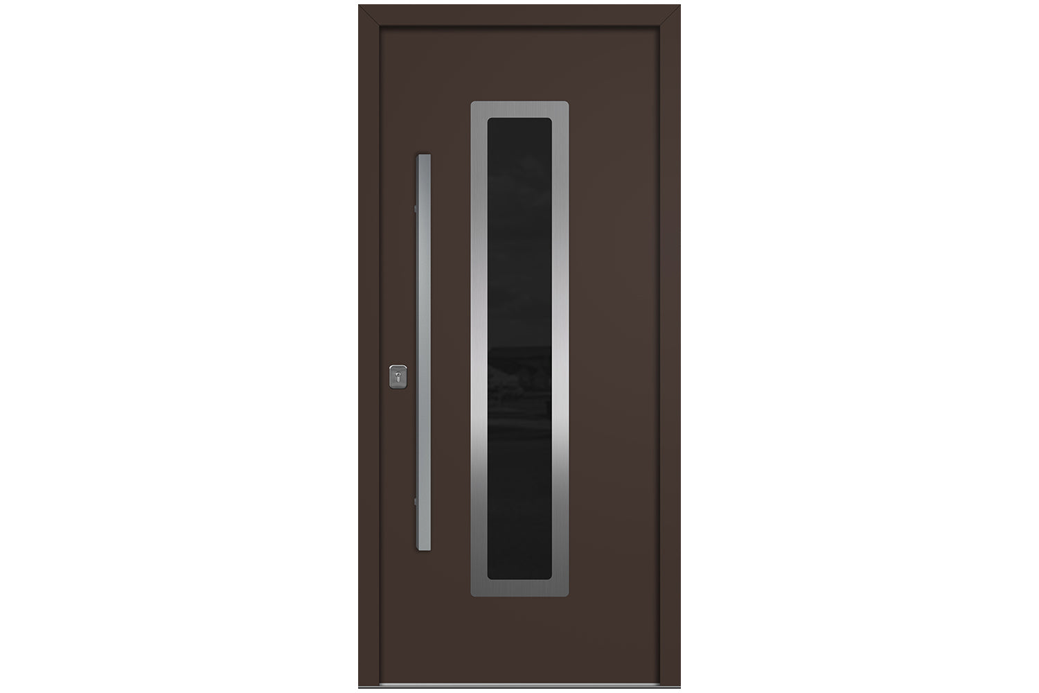 Nova Inox S1  Brown Modern Exterior Door Right-in