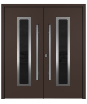 Nova Inox S1 Brown Modern Exterior Double Door