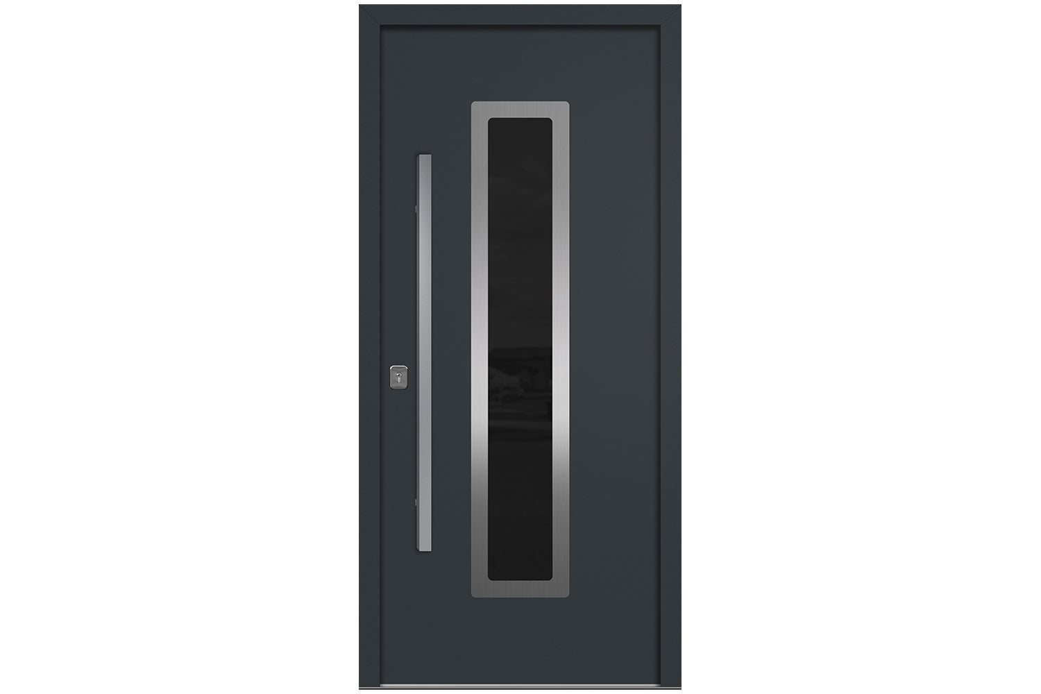 Nova Inox S1 Gray Modern Exterior Door Right-in
