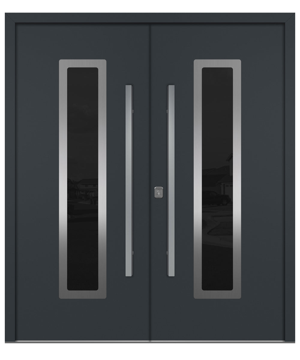 Nova Inox S1 Gray Modern Exterior Double Door