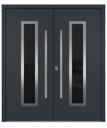 Nova Inox S1 Gray Modern Exterior Double Door
