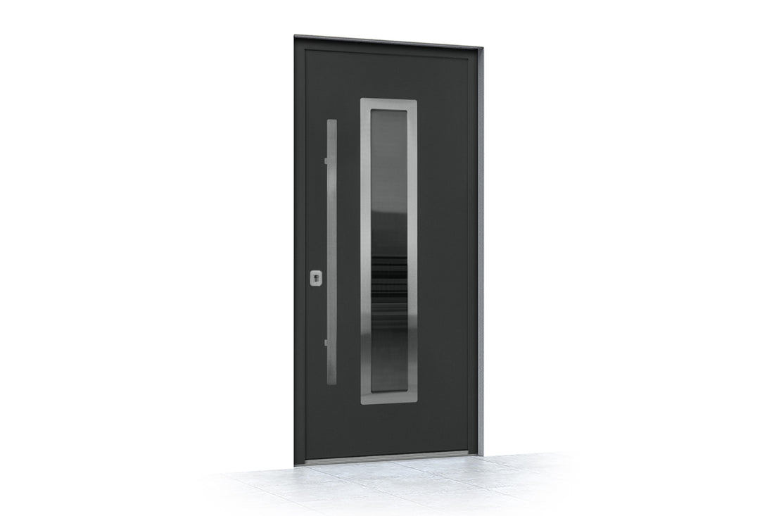 Nova Inox S1 Grey Exterior Door - Side View