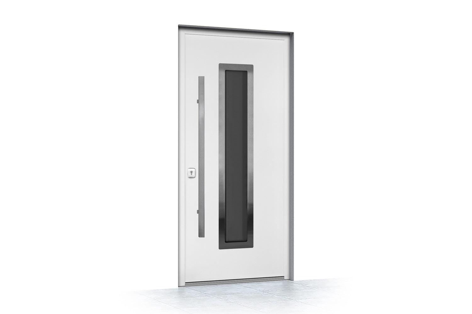 Nova Inox S1 White Exterior Door - Side View