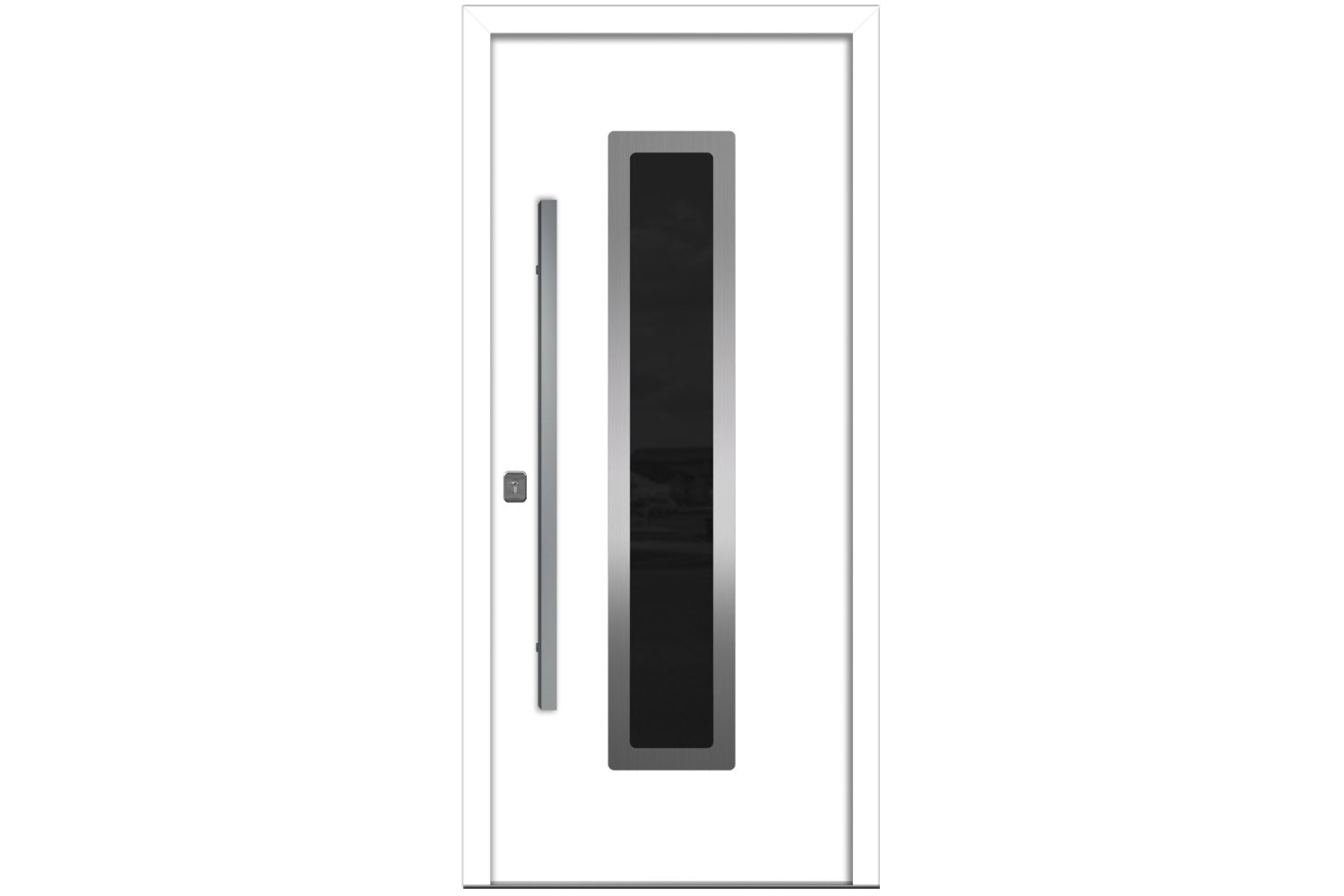 Nova Inox S1 White Modern Exterior Door Right-in