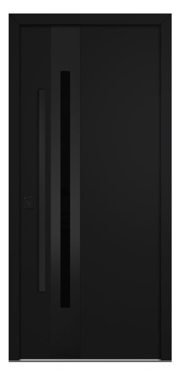 Nova Inox S2 Black Modern Exterior Door with Black Stainless Steel