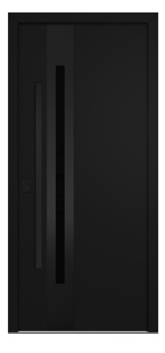 Nova Inox S2 Black Modern Exterior Door with Black Stainless Steel