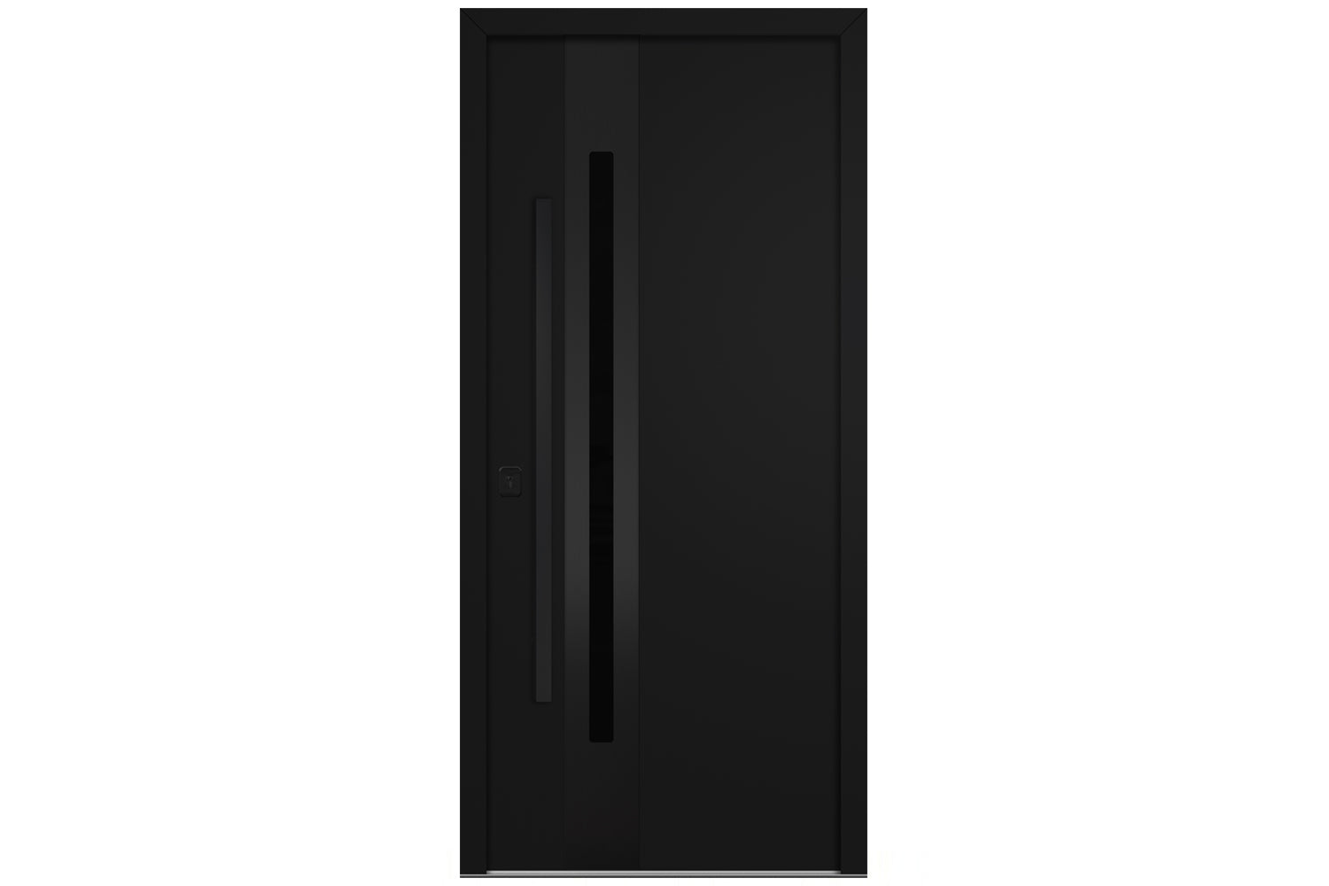 Nova Inox S2 Black Modern Exterior Door with Black Stainless Steel
