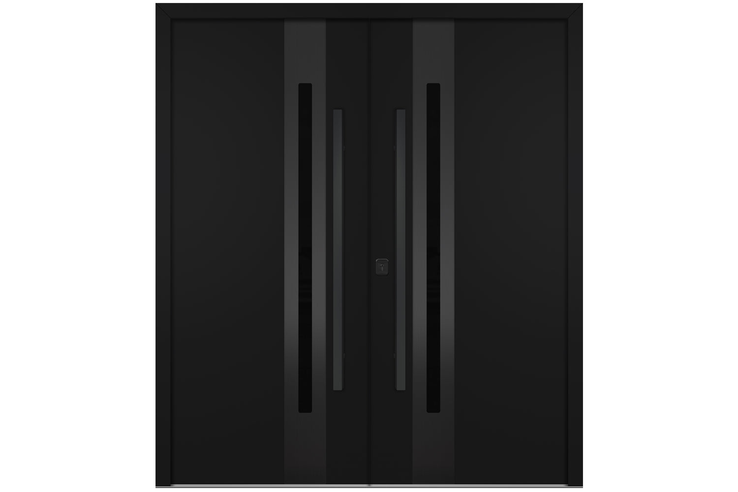 Nova Inox S2 Black Modern Exterior Double Door with Black Stainless Steel