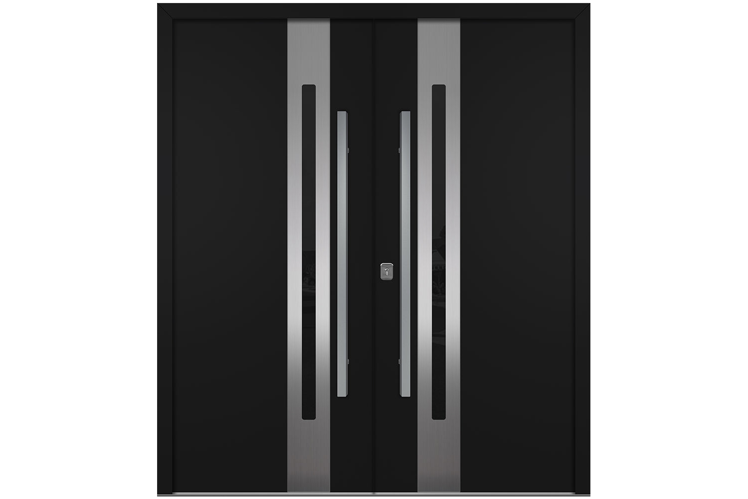 Nova Inox S2 Black Modern Exterior Double Door Right Door Active