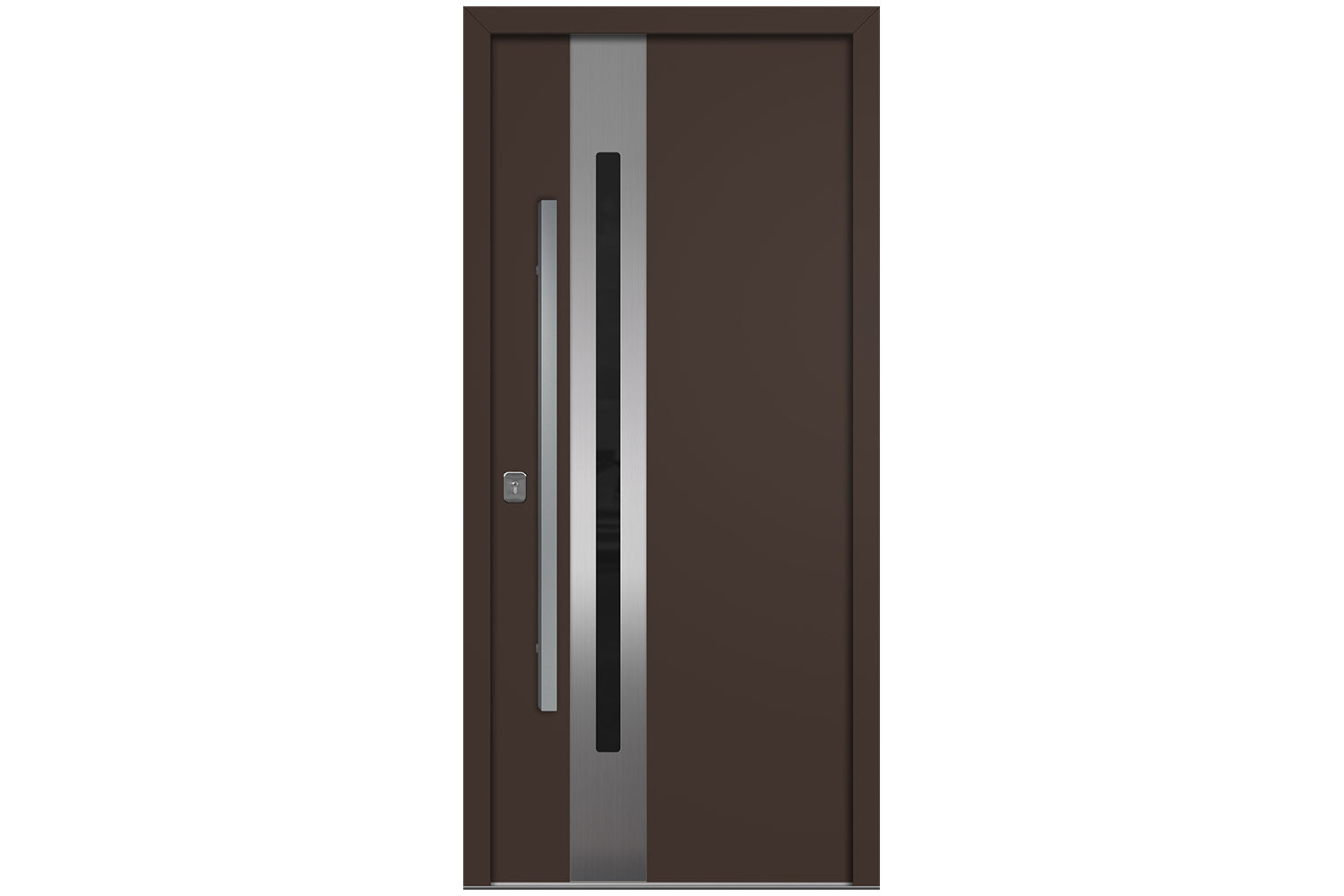 Nova Inox S2 Brown Modern Exterior Door Right-in