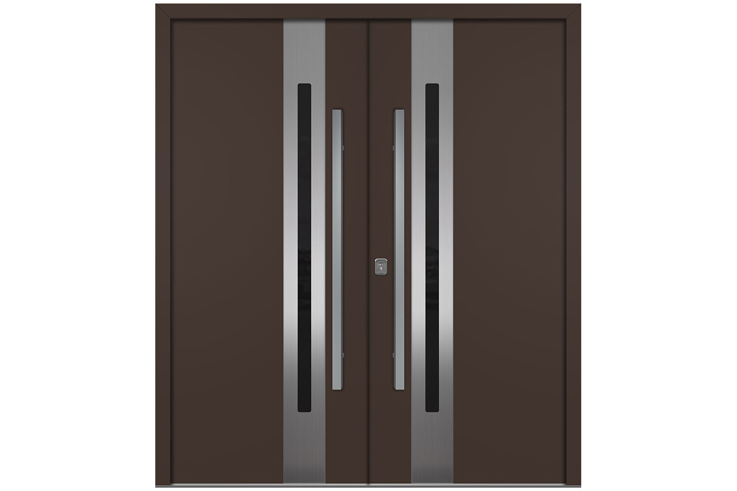 Nova Inox S2 Brown Modern Exterior Double Door Right Door Active