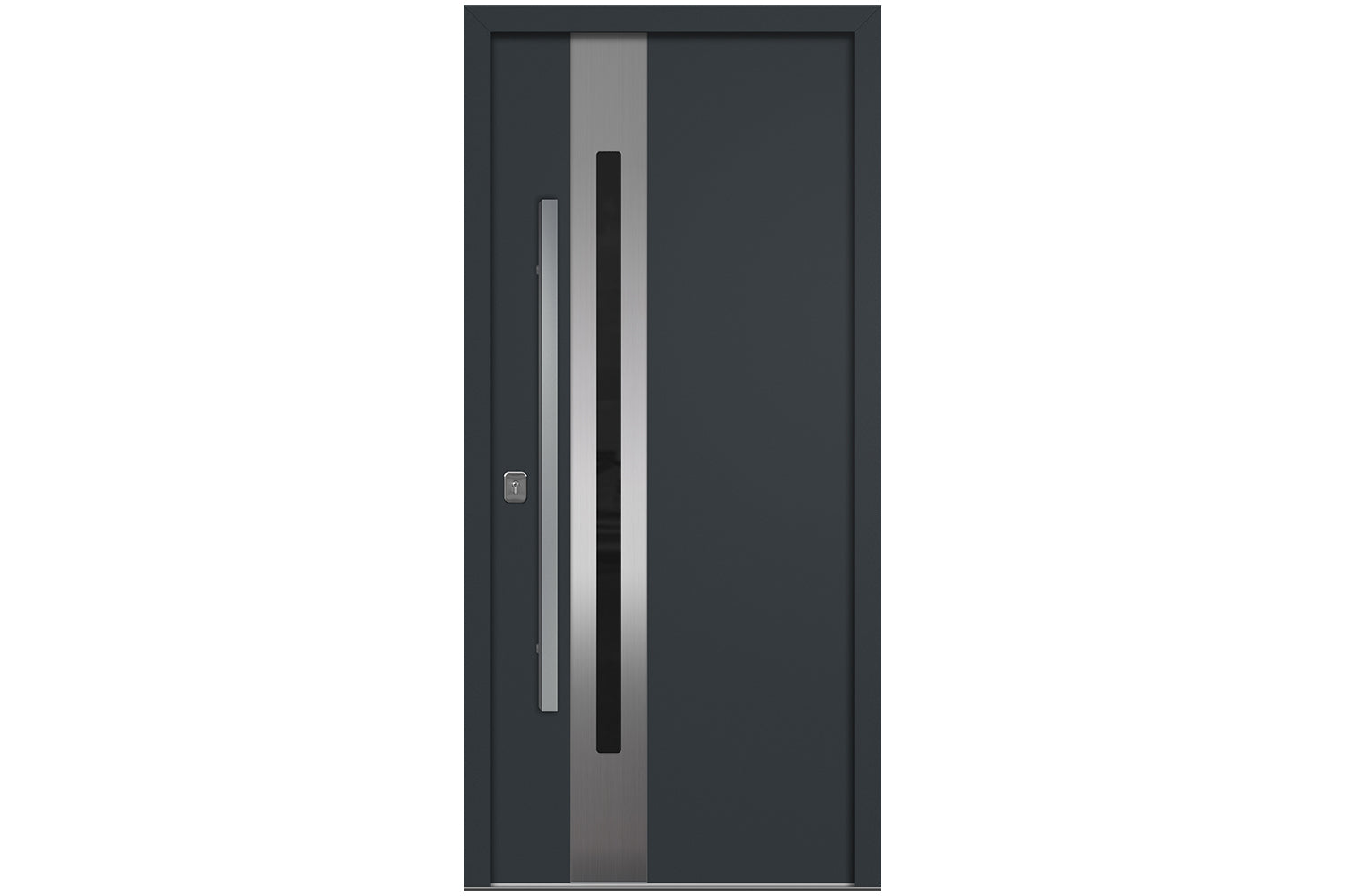 Nova Inox S2 Gray Modern Exterior Door Right-in
